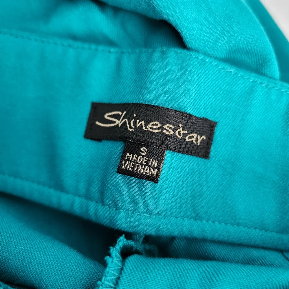 Shinestar | Green/Teal Gaucho Style Pants - Picture 5 of 6